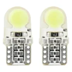 Amio – LED T10 W5W 12V W2.1x9.5d 5600K COB Σιλικόνης Καρφωτό Λευκό για Φώτα Θέσης & Εσωτερικού Αυτοκινήτου – 2 Τεμ. (01441/AM)