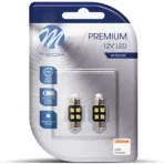 ΛΑΜΠΑΚΙΑ ΠΛΑΦΟΝΙΕΡΑΣ C5W/C10W 12V SV8.5 0,5W 31mm 4xSMD2835 LED OSRAM CAN-BUS ΛΕΥΚΟ 2ΤΕΜ. M-TECH - Image 2