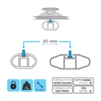 ΜΠΑΓΚΑΖΙΕΡΑ ΟΡΟΦΗΣ DIAMOND 450 DUO BLACK (ΜΑΥΡΗ/ΓΥΑΛΙΣΤΕΡΗ) MENABO - Image 2