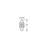 ΛΑΜΠΑΚΙ ΠΛΑΦΟΝΙΕΡΑΣ 12V 12x31mm 150lm ΛΕΥΚΟ MEGA-LED10 (ΔΙΠΛΗΣ ΠΟΛΙΚΟΤΗΤΑΣ- CAN-BUS) BLISTER 1ΤΕΜ. - Image 2