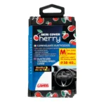 ΚΑΛΥΜΜΑ ΤΙΜΟΝΙΟΥ SKIN-COVER CHERRY-CILIEGE(ΚΕΡΑΣΙΑ) 38/40cm(M) ΜΑΥΡΟ ΕΛΑΣΤΙΚΟ ΠΟΛΥΕΣΤΕΡΙΚΟ 2mm ΠΑΧΟΣ - Image 3