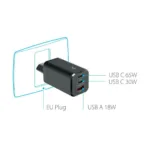 ΦΟΡΤΙΣΤΗΣ ΜΕ ΟΙΚΙΑΚΗ ΠΡΙΖΑ HOME ROCKET 65W 100/230V 65W ΜΕ 3 ΘΥΡΕΣ USB (USB-A+USB-Cx2) QUICK CHARGE LAMPA - 1 ΤΕΜ. - Image 3