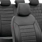 ΚΑΛΥΜΜΑΤΑ ΚΑΘΙΣΜΑΤΩΝ LUXURY LEATHERETTE ΔΕΡΜΑΤΙΝΗ ΑΦΡΩΔΕΣ ΜΑΥΡΟ -4 ΤΕΜ - Image 2