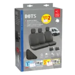 ΚΑΛΥΜΜΑΤΑ ΚΑΘΙΣΜΑΤΩΝ ΦΟΡΤΗΓΟΥ DOTS-2 SET ΜΑΥΡΟ-ΓΚΡΙ - Image 2