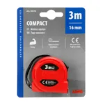 ΜΕΤΡΟΤΑΙΝΙΑ ΑΥΤΟΜΑΤΗ COMPACT 3m x16mm ΚΟΚΚΙΝΗ ΜΕ ΚΛΙΠ ΖΩΝΗΣ LAMPA - 1 ΤΕΜ. - Image 5