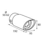 ΑΚΡΟ ΕΞΑΤΜΙΣΗΣ TS-3 50-62mm - ΟΒΑΛ ΚΟΦΤΟ - Image 4