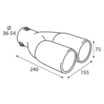 ΑΚΡΟ ΕΞΑΤΜΙΣΗΣ TS-23 Φ 36-54mm - ΔΙΠΛΗ ΑΠΟΛΗΞΗ - Image 2