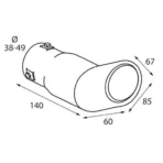 ΑΚΡΟ ΕΞΑΤΜΙΣΗΣ TS-33 Φ 38-49mm - ΓΩΝΙΑ - Image 2