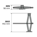 ΓΡΥΛΟΣ ΜΗΧΑΝΙΚΟΣ 2 ΤΟΝΩΝ 2.000KG ΓΙΑ SUV/4x4 98mm-442mm - Image 4