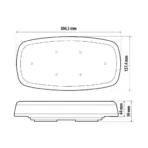 ΦΑΡΟΣ/ΣΤΡΟΜΠΟ MINI BAR 12/24V 38W 84LED ΠΟΡΤΟΚΑΛΙ 7 ΧΡΗΣΕΩΝ ΜΕ ΦΙΣ ΑΝΑΠΤΗΡΑ ΜΑΓΝΗΤΙΚΟ 304,5x157,4mm - Image 5