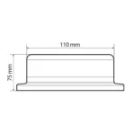 ΦΑΡΟΣ ΠΕΡΙΣΤΡΕΦΟΜΕΝΟΣ ΜΕ ΙΣΙΑ ΒΑΣΗ 8LED RL-14 9-32V 3 ΛΕΙΤΟΥΡΓΙΩΝ ΒΙΔΩΤΟΣ ΠΟΡΤΟΚΑΛΙ 110x75mm - Image 4
