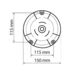 ΦΑΡΟΣ ΠΕΡΙΣΤΡΕΦΟΜΕΝΟΣ ΜΕ ΙΣΙΑ ΒΑΣΗ 8LED RL-14 9-32V 3 ΛΕΙΤΟΥΡΓΙΩΝ ΒΙΔΩΤΟΣ ΠΟΡΤΟΚΑΛΙ 110x75mm - Image 5