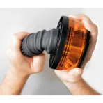 ΦΑΡΟΣ ΠΕΡΙΣΤΡΕΦΟΜΕΝΟΣ 8LED RL-15 9-32V 3 ΛΕΙΤΟΥΡΓΙΩΝ ΒΙΔΩΤΟΣ ΕΛΑΣΤΙΚΟΣ ΠΟΡΤΟΚΑΛΙ 145x105mm - Image 3