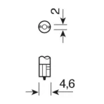 ΛΑΜΠΑΚΙ LED T3 24V W2x4.6d (Λευκό) - Image 2