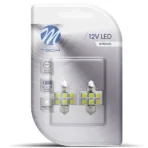 ΛΑΜΠΑΚΙΑ ΠΛΑΦΟΝΙΕΡΑΣ C5W/C10W 12V 1,44W SV8,5 31mm LED 6xSMD5050 ΛΕΥΚΟ 2ΤΕΜ. - Image 2