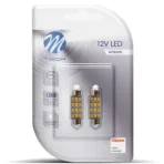 ΛΑΜΠΑΚΙΑ ΠΛΑΦΟΝΙΕΡΑΣ C5W/C10W 12V SV8.5 41mm 1,5W 12xSMD2835 LED OSRAM ΛΕΥΚΟ  BLISTER 2ΤΕΜ. M-TECH - Image 2