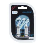 ΛΑΜΠΑΚΙΑ ΠΛΑΦΟΝΙΕΡΑΣ C5W/C10W 12V 1W SV8,5 36mm LED 8xSMD3014 ΛΕΥΚΟ BLISTER 2ΤΕΜ. - Image 2