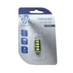 ΛΑΜΠΑΚΙΑ ΠΛΑΦΟΝΙΕΡΑΣ C5W/C10W 12V 2W SV8,5 36mm CAN-BUS+RADIATOR LED 4xSMD5730 ΛΕΥΚΟ BLISTER 1τεμ - Image 2