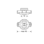 PS24W 12V 24W 310lm PG20-3 4.100K BLU-XE 2τεμ. σε κουτί - Image 3