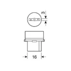 ΛΑΜΠΑΚΙΑ 12V/21W WY21W W3X16d - Image 2
