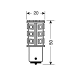 ΛΑΜΠΑΚΙ P21W 12V BA15s HYPER-LED 81 - Image 3