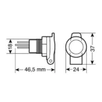 ΠΡΙΖΑ ΑΝΑΠΤΗΡΑ DIN ΜΕ ΚΑΠΑΚΙ 12/24V 16A - Image 5