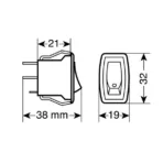 ΔΙΑΚΟΠΤΗΣ ROCKER 12/24V (LED 10A - ΜΠΛΕ) - Image 3