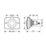 ΠΡΙΖΑ ΑΝΑΠΤΗΡΑ DIN ΜΕ ΚΑΠΑΚΙ ΕΧΤ-6 12/24V - Image 3