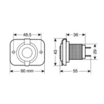 ΠΡΙΖΑ ΦΟΡΤΙΣΗΣ USB ΜΕ ΚΑΠΑΚΙ EXT-7 12/24V - Image 2
