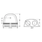 ΒΑΣΗ ΔΙΠΛΗ ΓΙΑ ΠΡΙΖΕΣ ΕΧΤ 91x80mm - Image 3