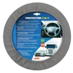 Lampa Κάλυμμα Τιμονιού Αυτοκινήτου Protector 2in1 με Διάμετρο 34-45εκ. Neopren & Polyester Γκρι Ελαστικό 1-τεμ. (L3314.7)