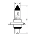 H4 ΑΛΟΓΟΝΟΥ 12V/130-90W 92mm ΛΑΜΠΑ - Image 2