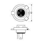 H4 ΑΛΟΓΟΝΟΥ 12V/130-90W 92mm ΛΑΜΠΑ - Image 3