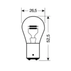 ΛΑΜΠΑ ΔΙΠΟΛΙΚΗ 12V/21/5W (P21/5W) - Image 2