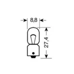 ΛΑΜΠΑ ΜΙΝΙΟΝ 12V/4W (T4W) - Image 2