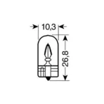 ΛΑΜΠΑ ΑΚΑΛΥΚΗ 12V/2W Τ10 - Image 2
