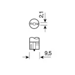 ΛΑΜΠΑ ΑΚΑΛΥΚΗ 12V/2W Τ10 - Image 3