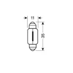 ΛΑΜΠΑ ΣΩΛΗΝΩΤΗ C5W/12V SV8,5x8 11X35mm - Image 3