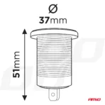 Amio - ΠΡΙΖΑ ΦΟΡΤΙΣΗΣ ΜΕ 2 ΘΥΡΕΣ USB + TYPE C ΚΑΙ ΚΑΠΑΚΙ ΚΟΚΚΙΝΗ 12/24V 5-12V 3.0A QUICK CHARGER MOD-09 -1 ΤΕΜ. (02859/AM) - Image 4